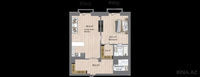 Продаётся 2-комн. новостройка 109.5 м², пос. Sea Breeze, photo 7 from 8