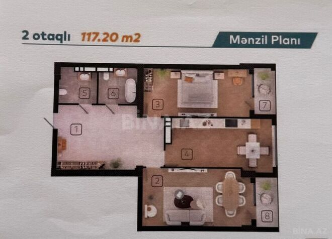 Продаётся 2-комн. новостройка 117.2 м², м. Кероглу, photo 7 from 9