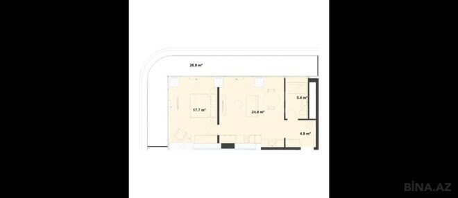 Продаётся 2-комн. новостройка 88.8 м², пос. Нардаран, photo 8 from 9