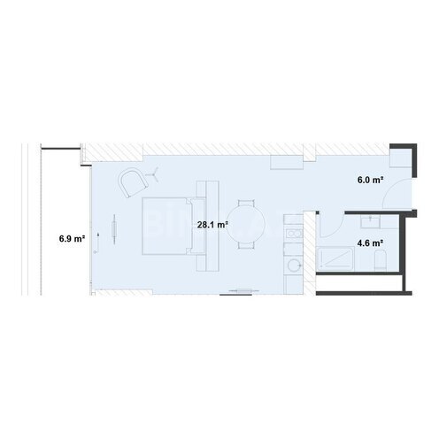 Satılır 1 otaqlı yeni tikili 56.3 m², Nardaran q., photo 8 from 9