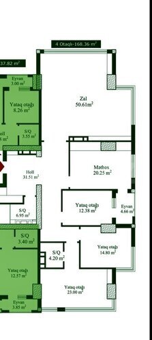 Продаётся 4-комн. новостройка 170 м², м. Низами, photo 19 from 20