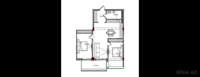 Продаётся 3-комн. новостройка 95.9 м², пос. Нардаран, photo 7 from 8