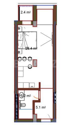 Продаётся 1-комн. новостройка 48 м², пос. Нардаран, photo 5 from 11