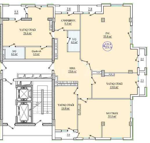 Satılır 5 otaqlı yeni tikili 166 m², Nəriman Nərimanov m., photo 4 from 11