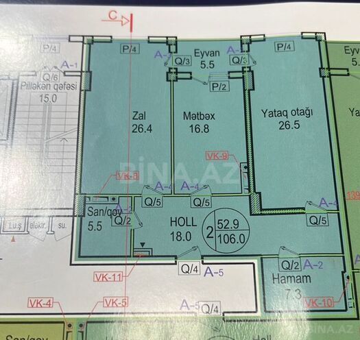 Satılır 2 otaqlı yeni tikili 106 m², 28 May m., photo 3 from 11