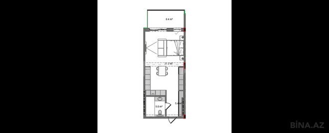 Satılır 1 otaqlı yeni tikili 57.9 m², Nardaran q., photo 8 from 9