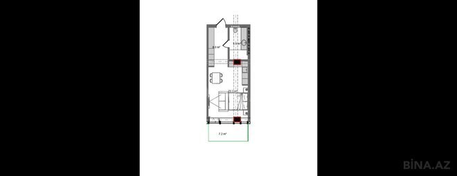Продаётся 1-комн. новостройка 51.4 м², пос. Нардаран, photo 7 from 8