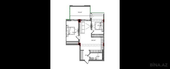 Продаётся 3-комн. новостройка 100.9 м², пос. Нардаран, photo 8 from 9