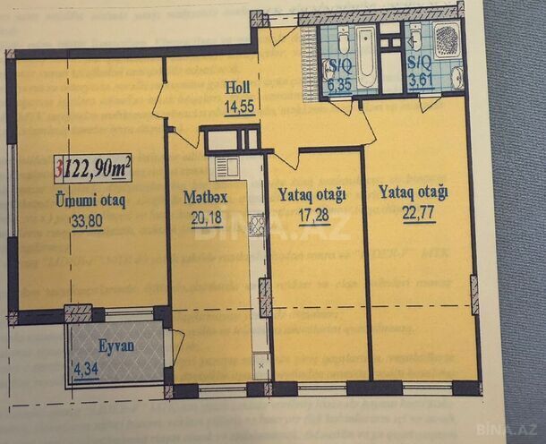 Продаётся 3-комн. новостройка 123 м², м. 8 ноября, photo 3 from 8