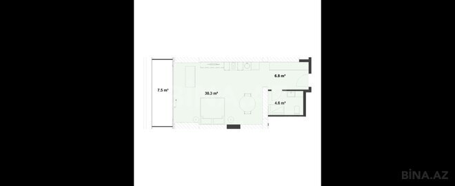 Продаётся 1-комн. новостройка 57.7 м², пос. Sea Breeze, photo 8 from 9