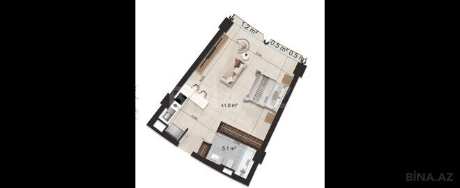 Satılır 1 otaqlı yeni tikili 54.7 m², Nardaran q., photo 9 from 10