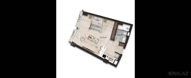 Продаётся 1-комн. новостройка 57.5 м², пос. Нардаран, photo 9 from 10