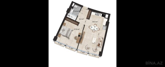 Продаётся 2-комн. новостройка 77.5 м², пос. Нардаран, photo 9 from 10