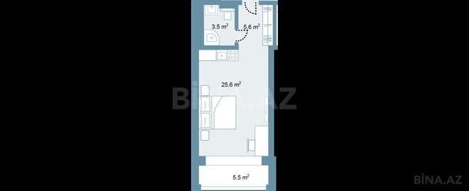 Satılır 1 otaqlı yeni tikili 51.5 m², Sea Breeze q., photo 7 from 8