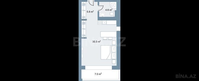 Продаётся 1-комн. новостройка 59.5 м², пос. Sea Breeze, photo 7 from 8