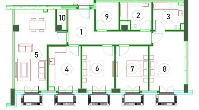Satılır 4 otaqlı yeni tikili 120 m², Ağ şəhər q., photo 3 from 8