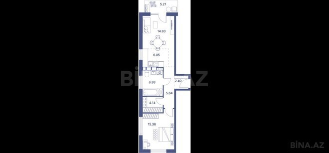 Satılır 2 otaqlı yeni tikili 79.5 m², Nardaran q., photo 8 from 9