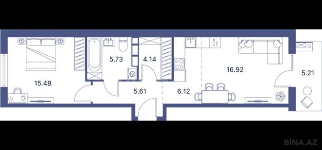 Satılır 2 otaqlı yeni tikili 72.2 m², Nardaran q., photo 8 from 9