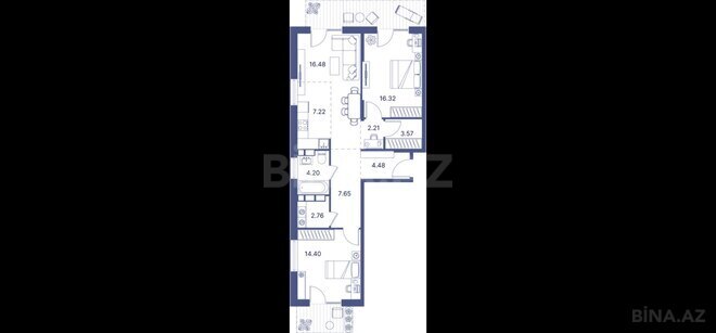 Satılır 3 otaqlı yeni tikili 96.2 m², Nardaran q., photo 8 from 9