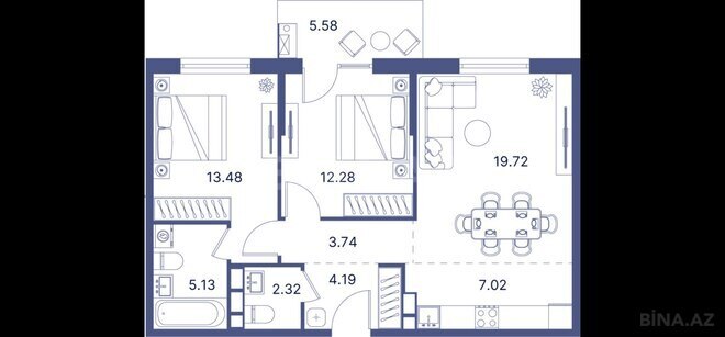 Satılır 3 otaqlı yeni tikili 84.4 m², Nardaran q., photo 8 from 9