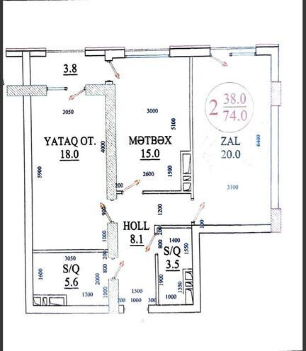 Продаётся 2-комн. новостройка 74 м², м. Нариман Нариманов, photo 6 from 7