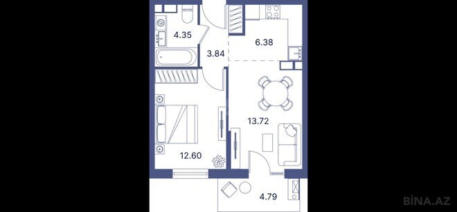 Продаётся 2-комн. новостройка 52.6 м², пос. Нардаран, photo 8 from 9