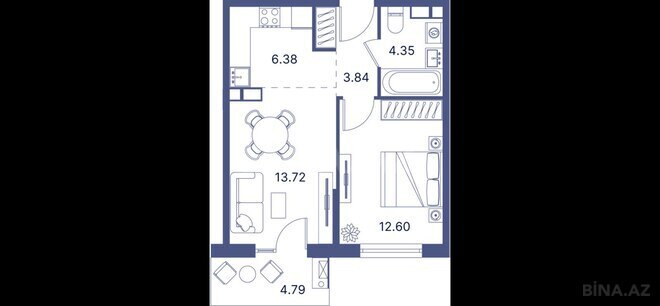 Продаётся 2-комн. новостройка 52.6 м², пос. Нардаран, photo 8 from 9