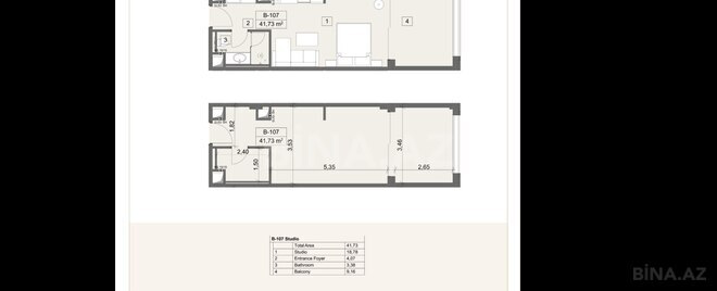 Продаётся 1-комн. новостройка 41.7 м², пос. Нардаран, photo 8 from 9