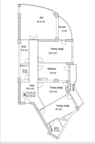 Satılır 4 otaqlı yeni tikili 201 m², Elmlər Akademiyası m., photo 4 from 11