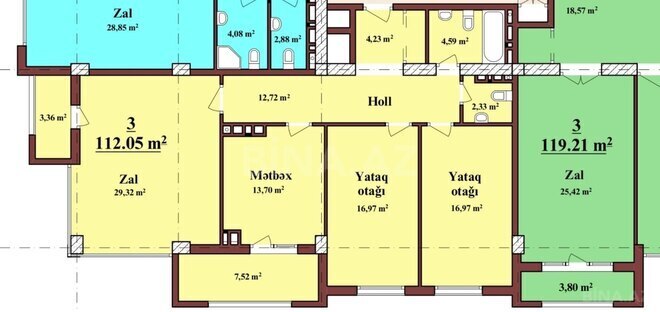 Продаётся 3-комн. новостройка 112 м², м. Ичеришехер, photo 17 from 20