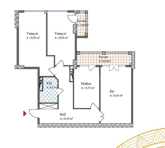 Satılır 3 otaqlı yeni tikili 120.5 m², 28 May m., photo 5 from 12