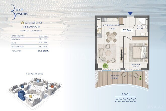 Satılır 2 otaqlı yeni tikili 67 m², Nardaran q., photo 8 from 9