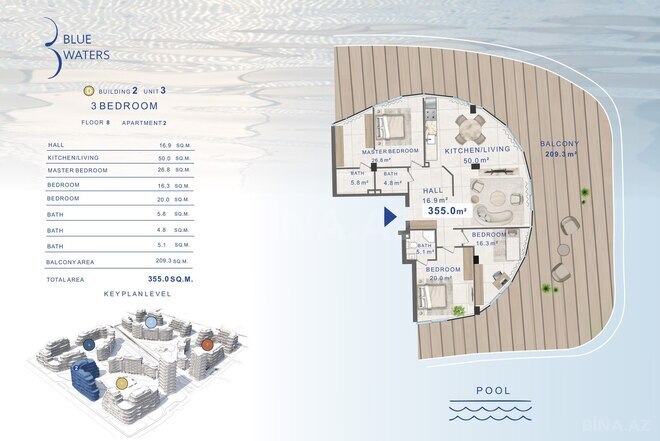 Satılır 4 otaqlı yeni tikili 355 m², Nardaran q., photo 8 from 9