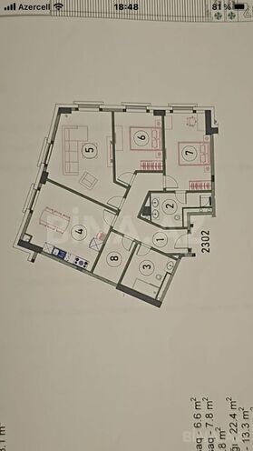 Satılır 2 otaqlı yeni tikili 113.1 m², Ağ şəhər q., photo 8 from 9