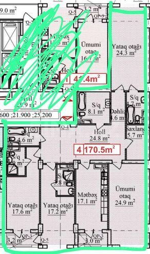Satılır 4 otaqlı yeni tikili 173 m², Nəsimi r., photo 14 from 15