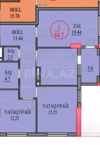 Продаётся 3-комн. новостройка 90 м², м. Нариман Нариманов, photo 14 from 22