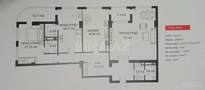 Satılır 3 otaqlı yeni tikili 206 m², Nəsimi r., photo 3 from 32