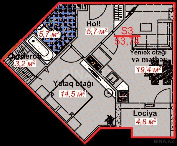 Продаётся 1-комн. новостройка 53.7 м², photo 4 from 9
