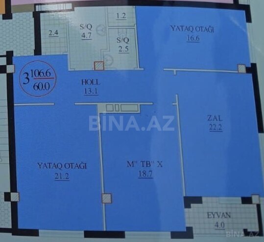Satılır 3 otaqlı yeni tikili 107 m², Azadlıq Prospekti m., photo 3 from 20