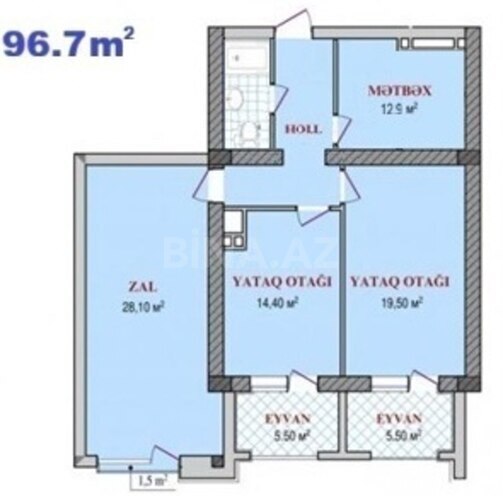 Продаётся 2-комн. новостройка 97 м², Насиминский  р., photo 3 from 10