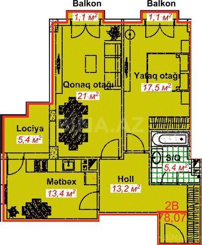 Продаётся 2-комн. новостройка 78 м², photo 7 from 8