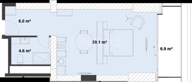 Satılır 1 otaqlı yeni tikili 56.3 m², Nardaran q., photo 8 from 9