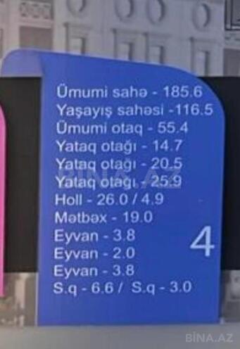 Satılır 4 otaqlı yeni tikili 185 m², 8 Noyabr m., photo 5 from 12