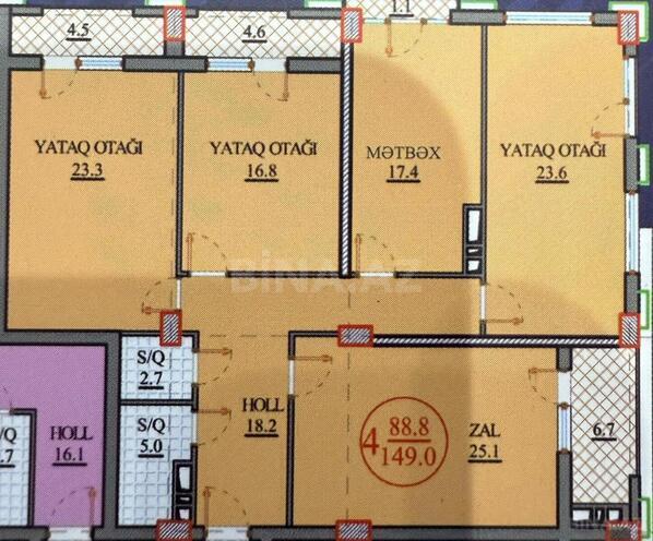 Продаётся 4-комн. новостройка 149 м², м. Гянджлик, photo 5 from 19
