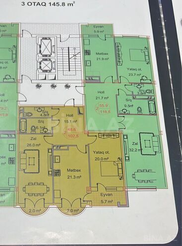 Satılır 2 otaqlı yeni tikili 118.5 m², Gənclik m., photo 7 from 8