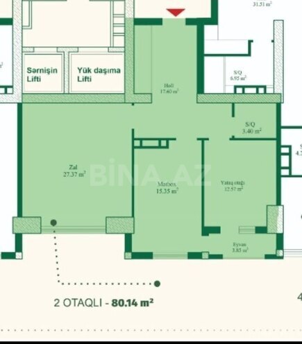 Satılır 2 otaqlı yeni tikili 81 m², Nizami m., photo 5 from 13