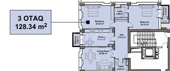 Продаётся 3-комн. новостройка 128.3 м², пос. Аг шехер, photo 5 from 6
