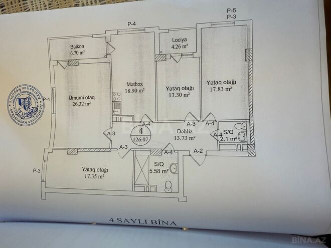 Satılır 4 otaqlı yeni tikili 127 m², Qara Qarayev m., photo 4 from 12