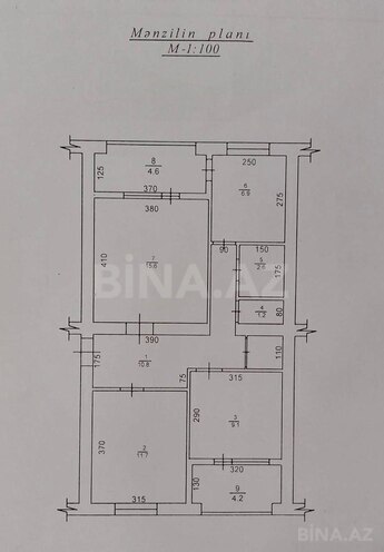 Satılır 3 otaqlı köhnə tikili 80 m², Qara Qarayev m., photo 11 from 24