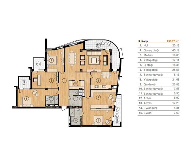 Продаётся 5-комн. новостройка 258.8 м², пос. Баилова, photo 4 from 12